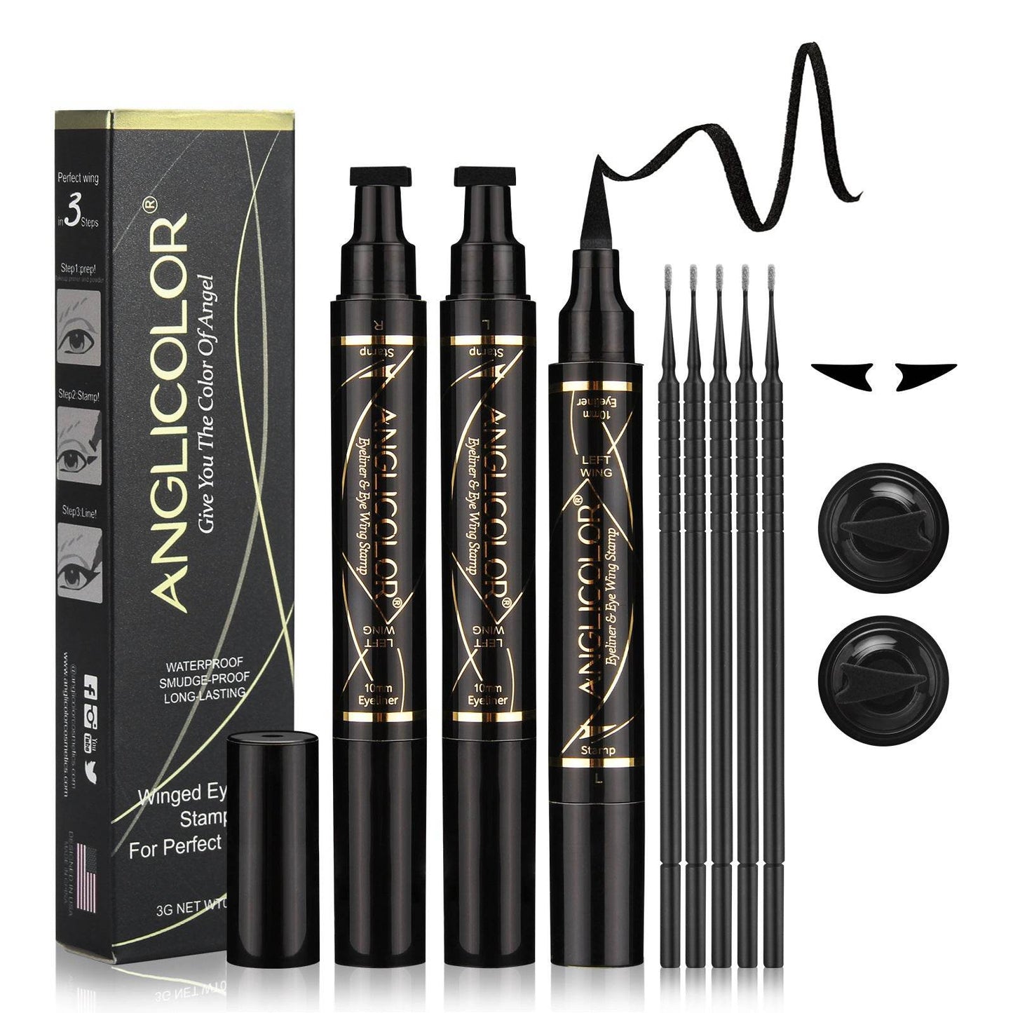 Eyeliner à double tête de maquillage imperméable et résistant à la transpiration - Style & confort
