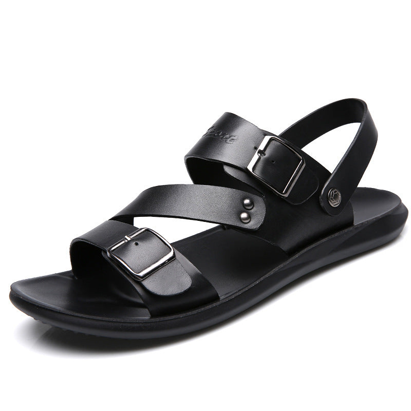 Sandales et pantoufles en cuir pour hommes