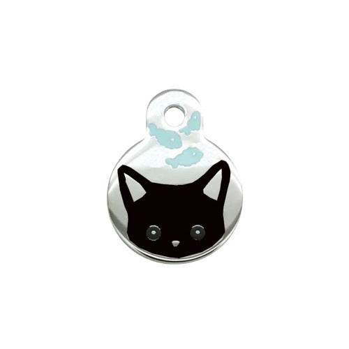 Collier pendentif en alliage pour chien de compagnie, mignon, dessin animé, chat et poisson, imprimé, ornement - Style & confort