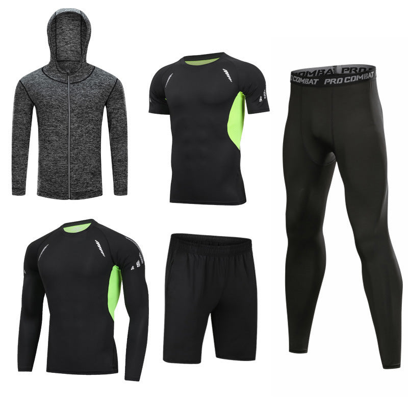 Neuer 5-teiliger Schnelltrocknungsanzug für den Freizeitsport im Fitnessstudio