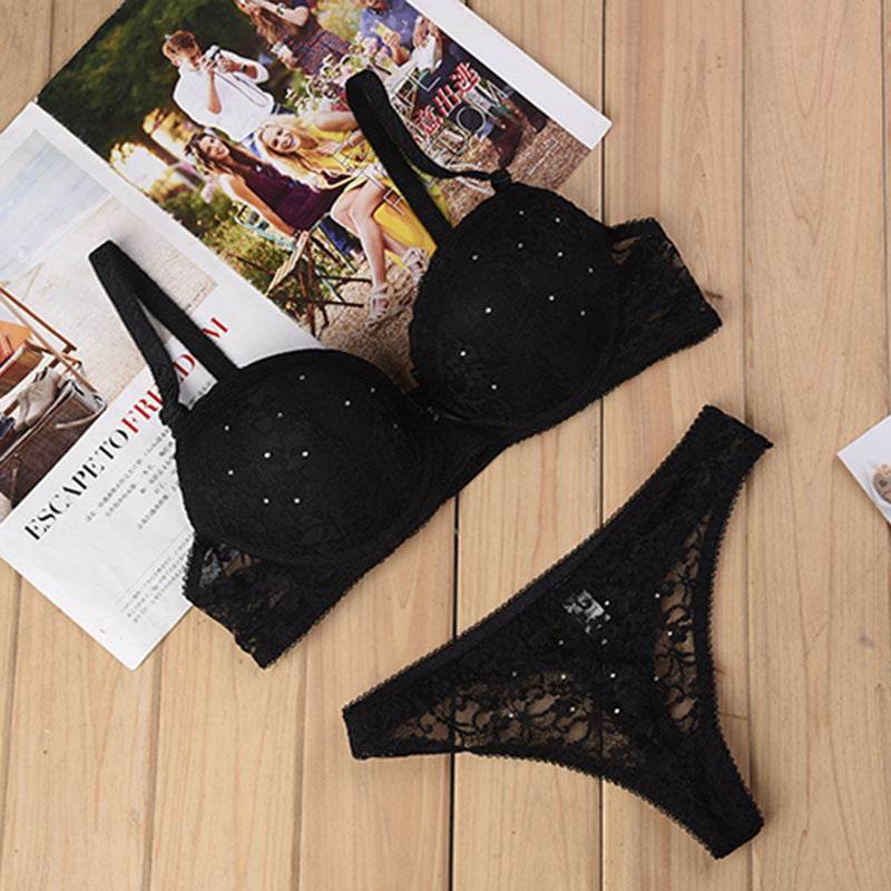 Ensemble de soutien-gorge en dentelle avec string - Style & confort