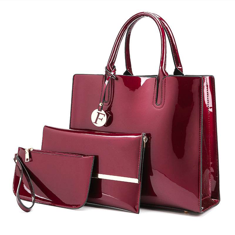 Sac à main en cuir verni brillant - Style & confort