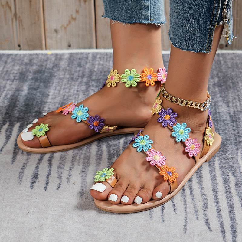 Sandales à bout plat tendance pour femmes - Style & confort