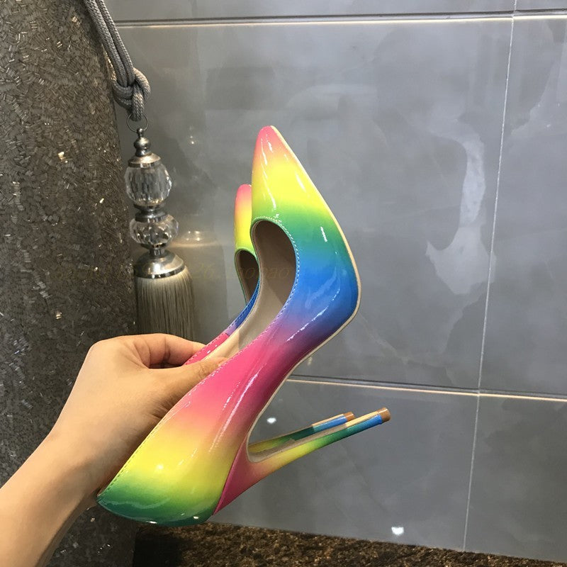 Talons hauts arc-en-ciel