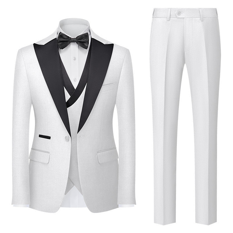 Nouveau costume trois pièces pour homme, style coréen, coupe ajustée
