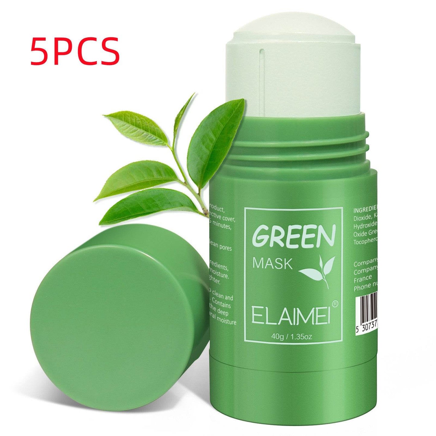 Masque nettoyant au thé vert pour points noirs et acné - Style & confort