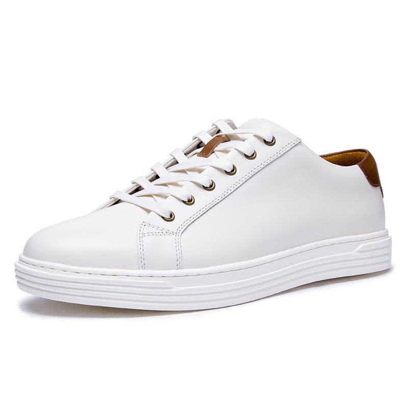 Chaussures de sport pour hommes en cuir blanc - Style & confort