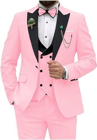 Men's three-piece suit, slim fit, formal suit for men