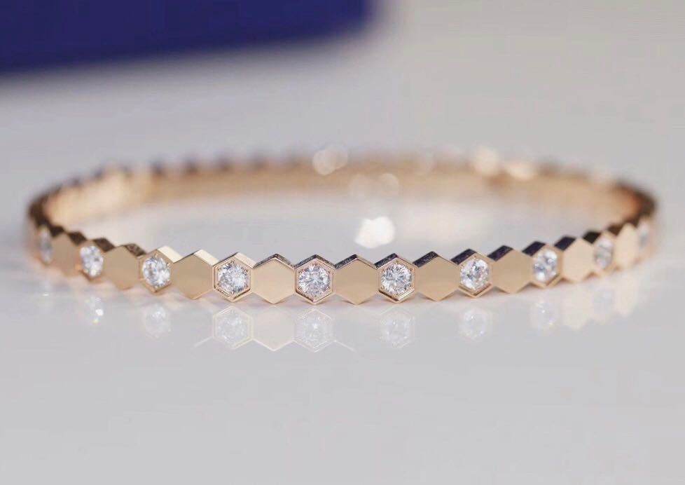 Bracelet nid d'abeille en argent sterling - Style & confort