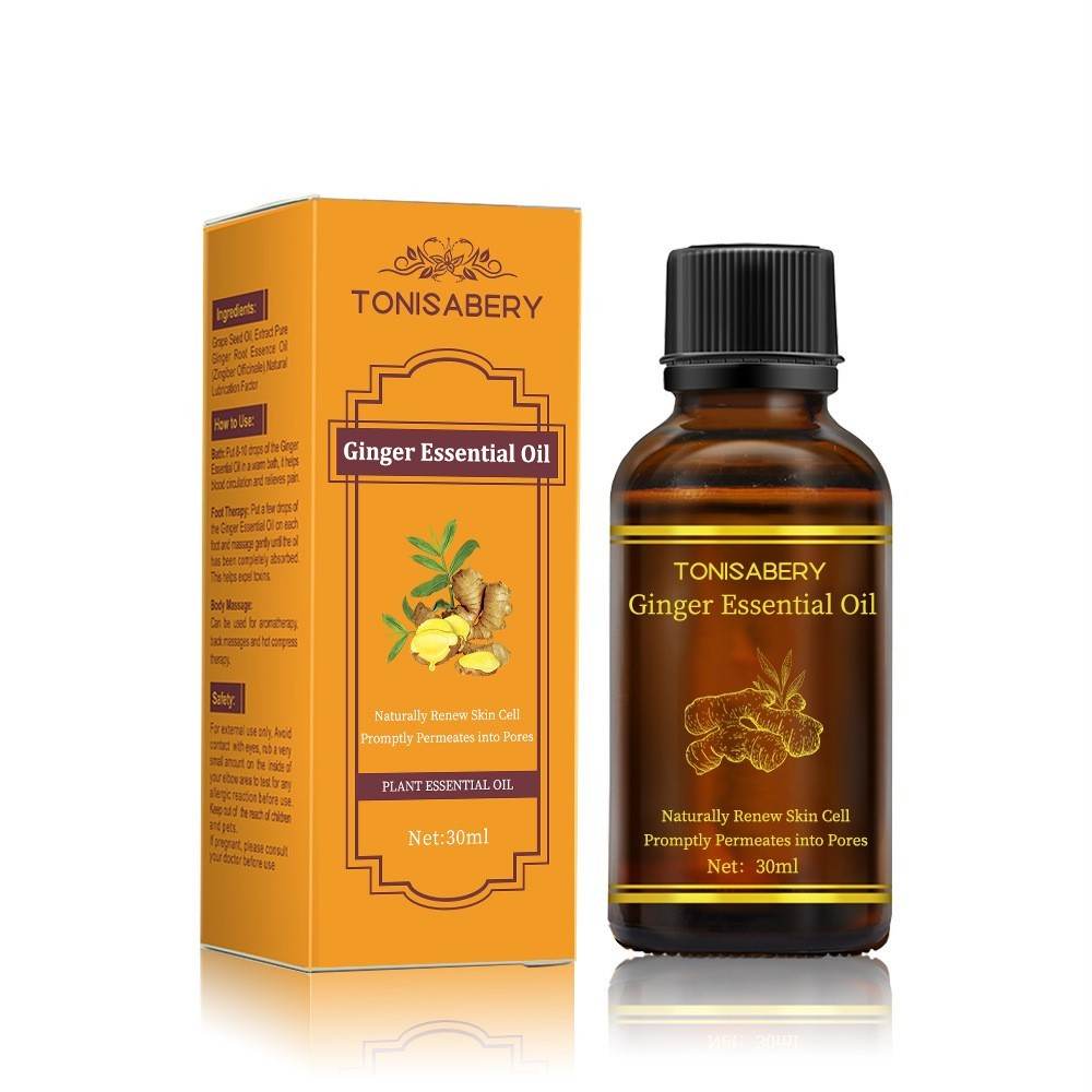Huile essentielle de massage au gingembre pour soins de la peau - Style & confort