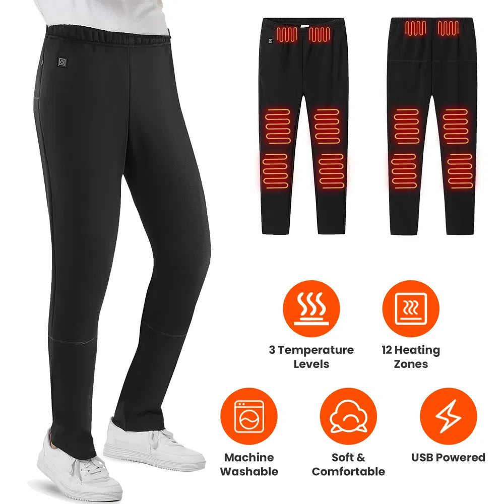 Winter Heated Pants With 12 Heating Zones 5V USB Powered