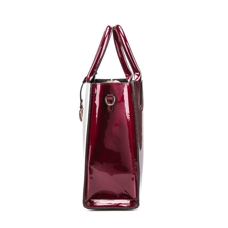 Sac à main en cuir verni brillant - Style & confort