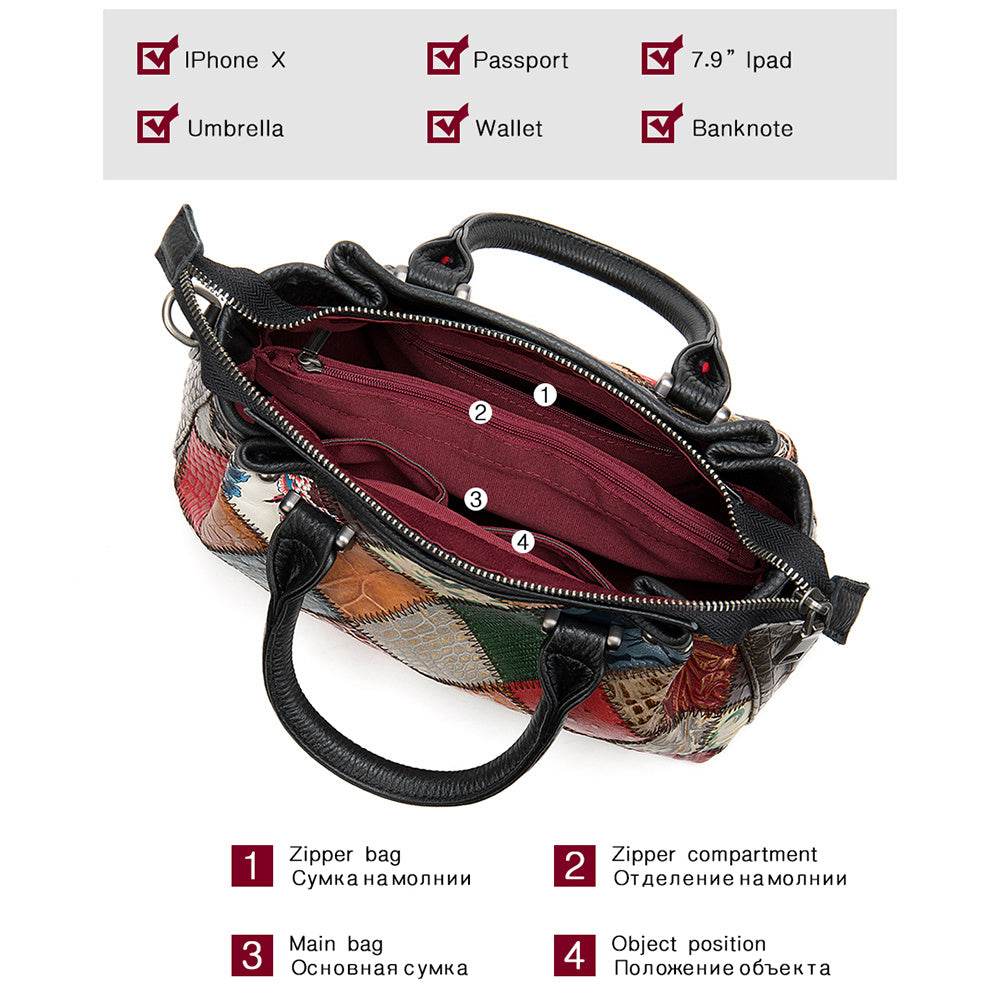 Sac bandoulière vintage avec coutures personnalisées - Style & confort