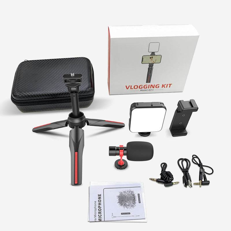Perche à selfie pour téléphone portable avec trépied et éclairage d'appoint - Style & confort