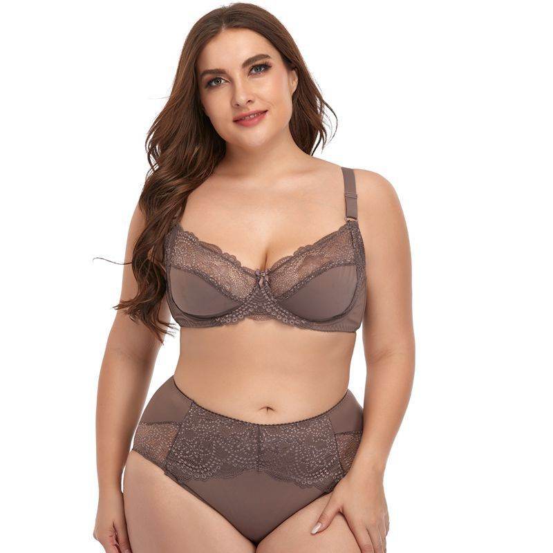 Lingerie grande taille à armatures et bordure en dentelle - Style & confort