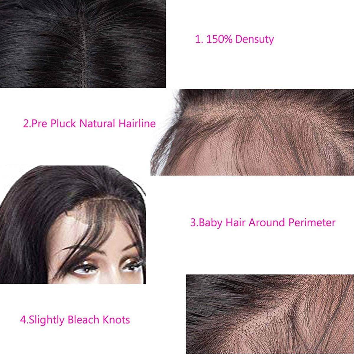 Perruque human hair Noire - Style & confort