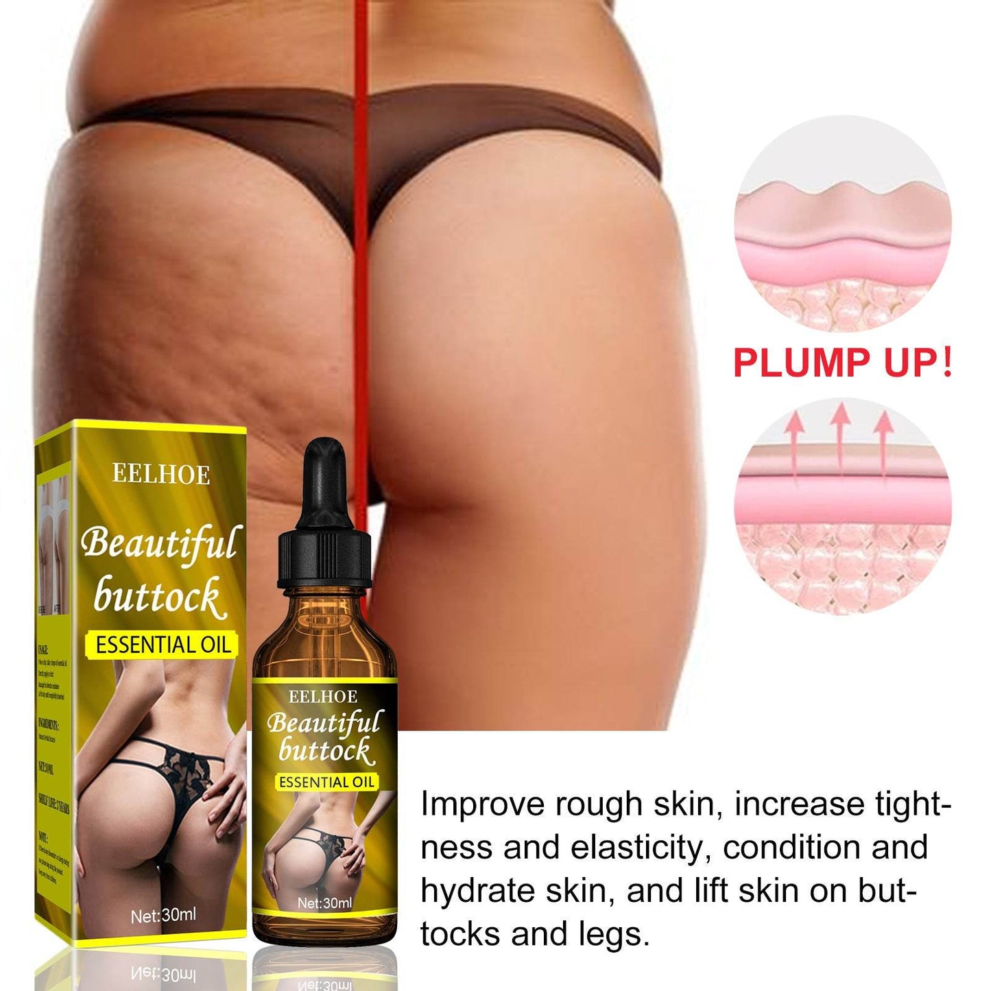 Huile de soin, Augmentation des fesses - Style & confort