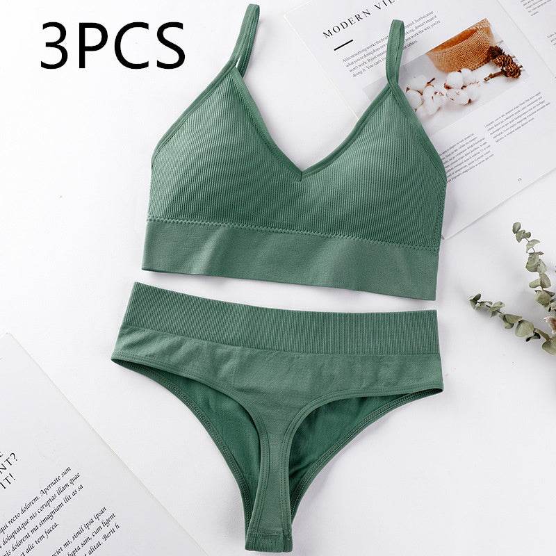 Ensemble culotte et soutien-gorge sans anneau en acier - Style & confort