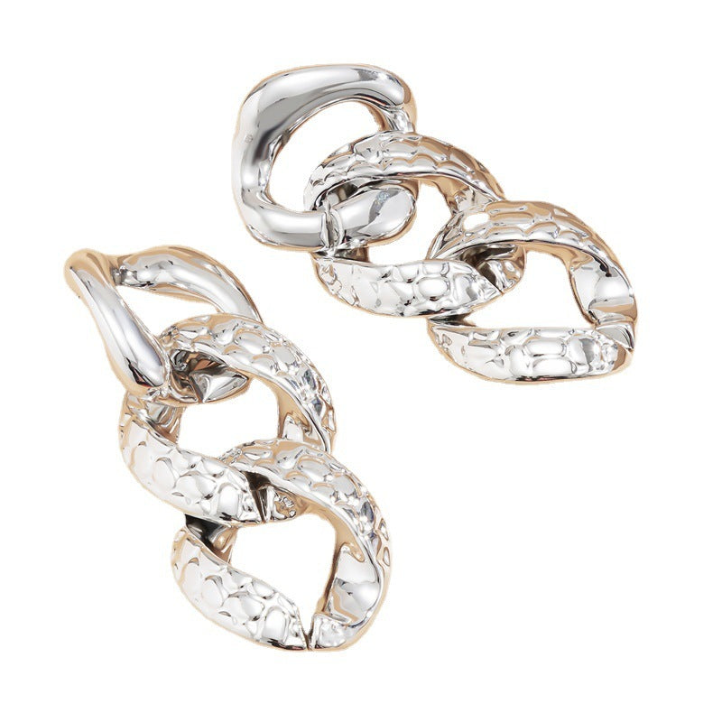 Geometric Chain Earrings for Women