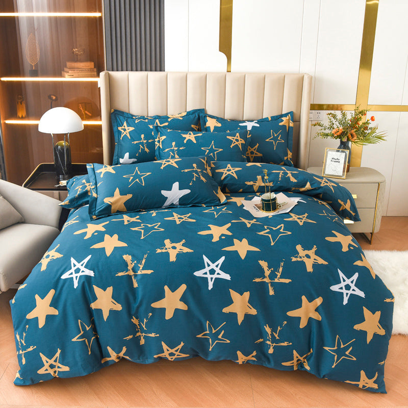 Ensemble de quatre housses de couette et draps en coton grande taille