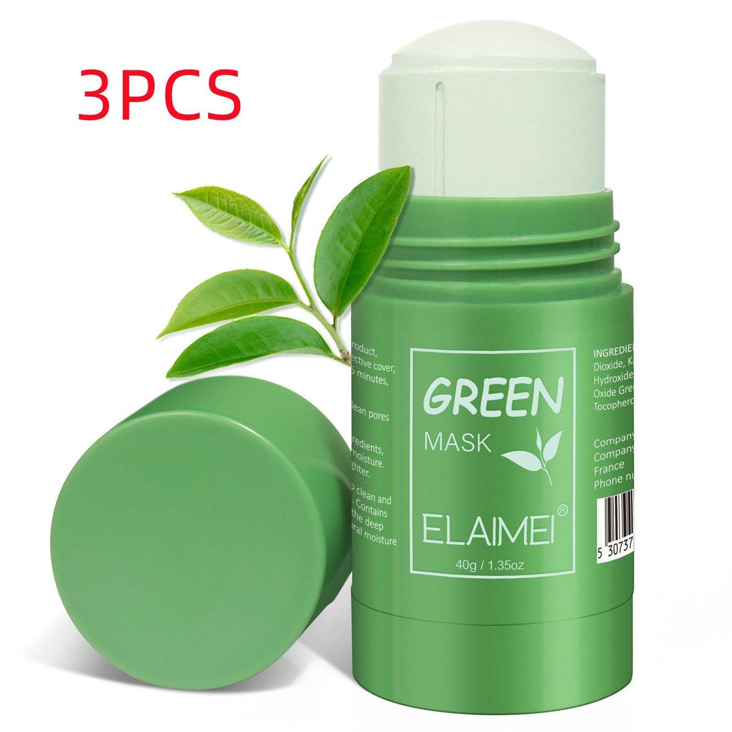 Masque nettoyant au thé vert pour points noirs et acné - Style & confort