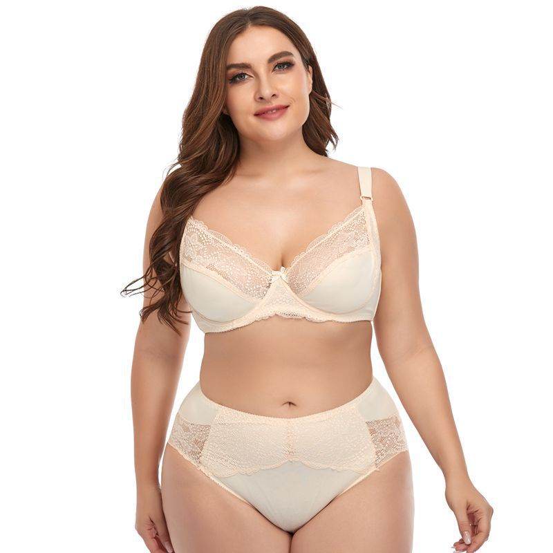 Lingerie grande taille à armatures et bordure en dentelle - Style & confort