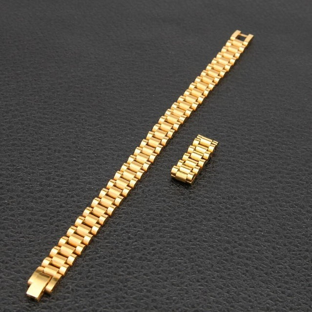 Link bracelet and adjustable ring set