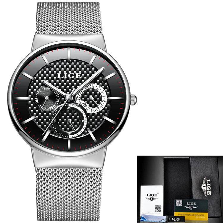 Montre à quartz ultra-mince à 6 broches - Style & confort