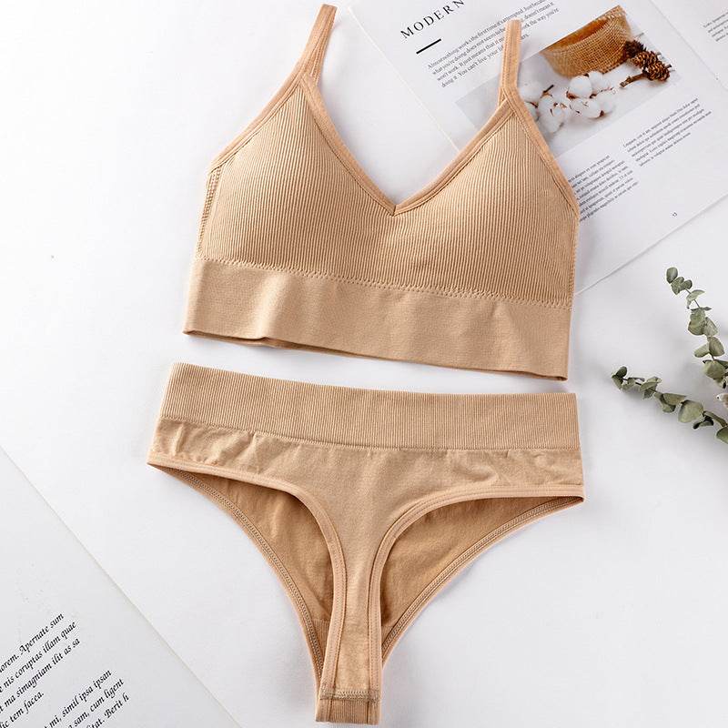 Ensemble culotte et soutien-gorge sans anneau en acier - Style & confort