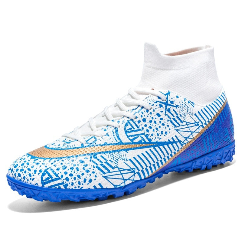 Nouvelles chaussures de football montantes respirantes pour terrain sec