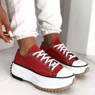 Chaussures montantes décontractées en toile pour femmes