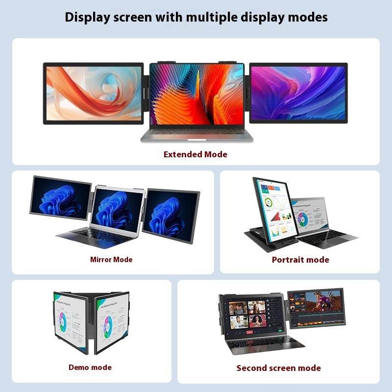Moniteur portable à double écran pour ordinateur portable - Style & confort