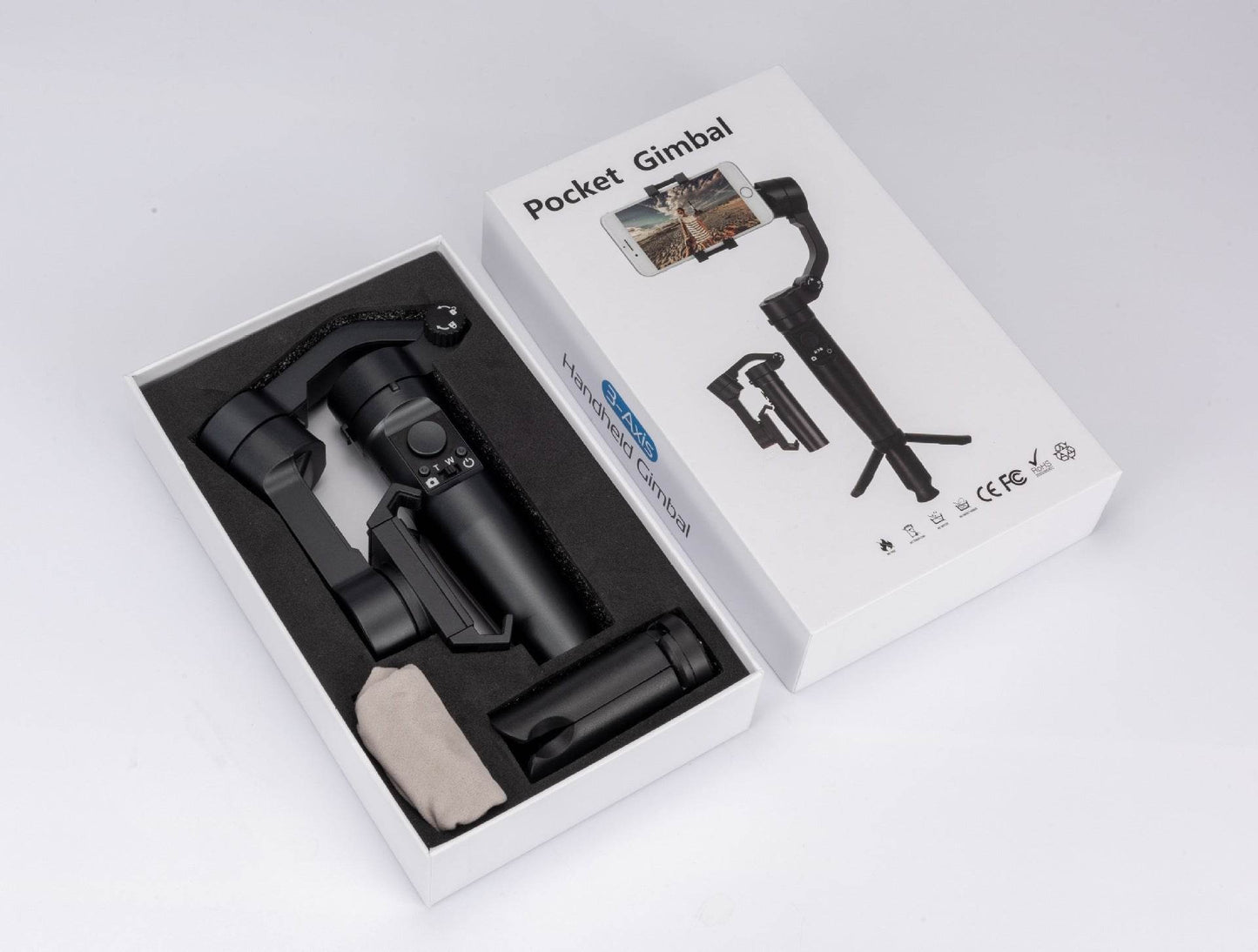 Stabilisateur de téléphone à trois axes, anti-tremblement, Suivi de mouvement intelligent - Style & confort