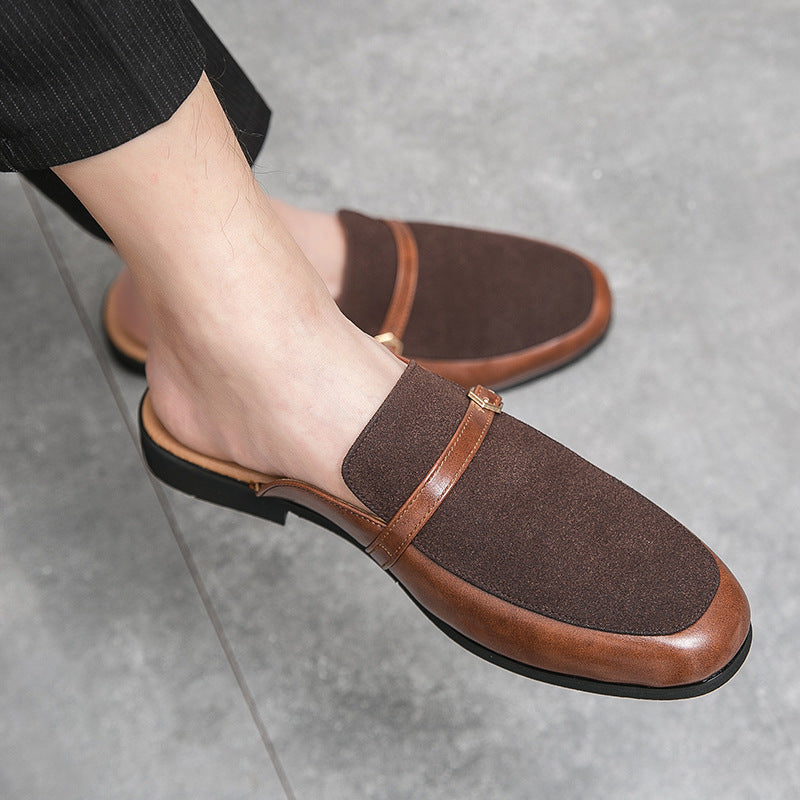 Chaussons britanniques pour hommes,en cuir pour hommes