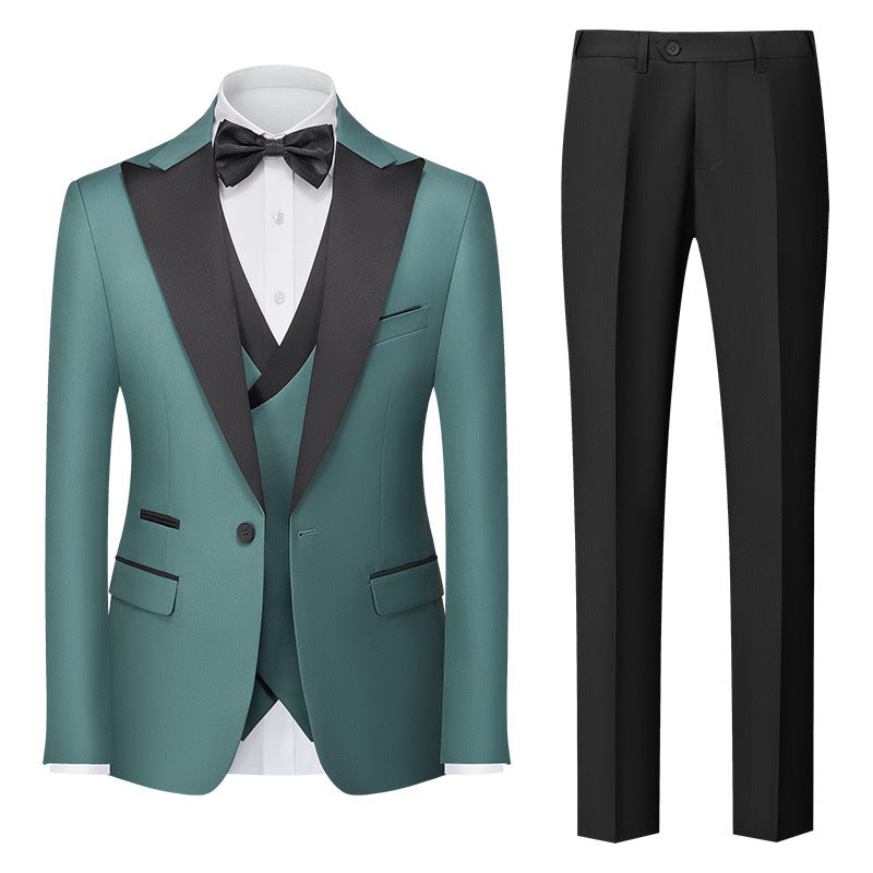 Nouveau costume trois pièces pour homme, style coréen, coupe ajustée