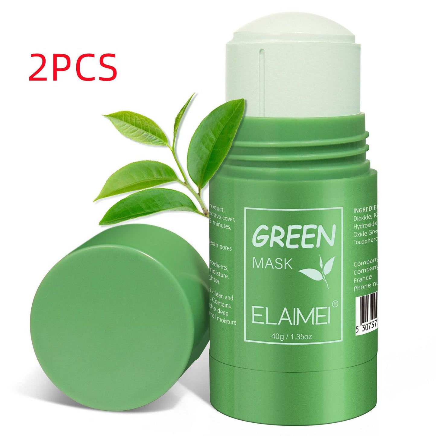 Masque nettoyant au thé vert pour points noirs et acné - Style & confort