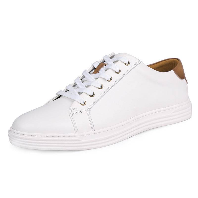 Chaussures de sport pour hommes en cuir blanc - Style & confort