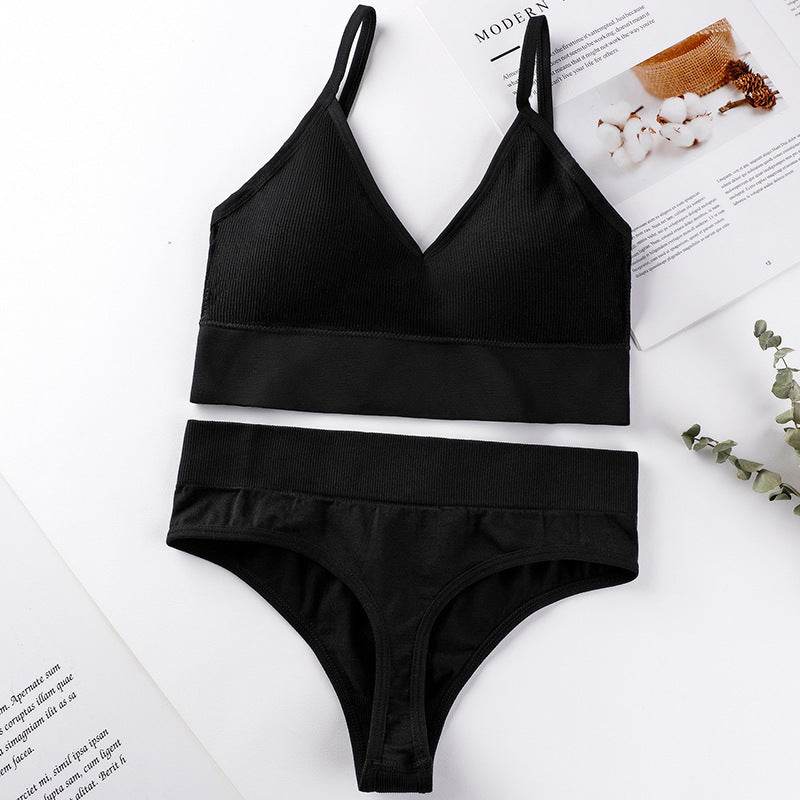 Ensemble culotte et soutien-gorge sans anneau en acier - Style & confort