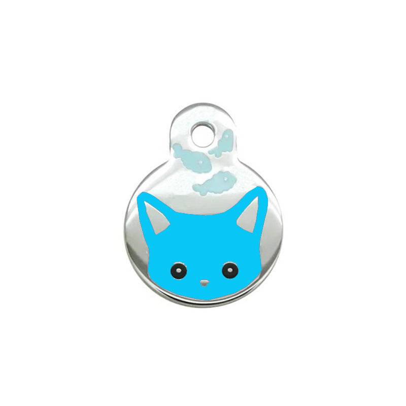 Collier pendentif en alliage pour chien de compagnie, mignon, dessin animé, chat et poisson, imprimé, ornement - Style & confort