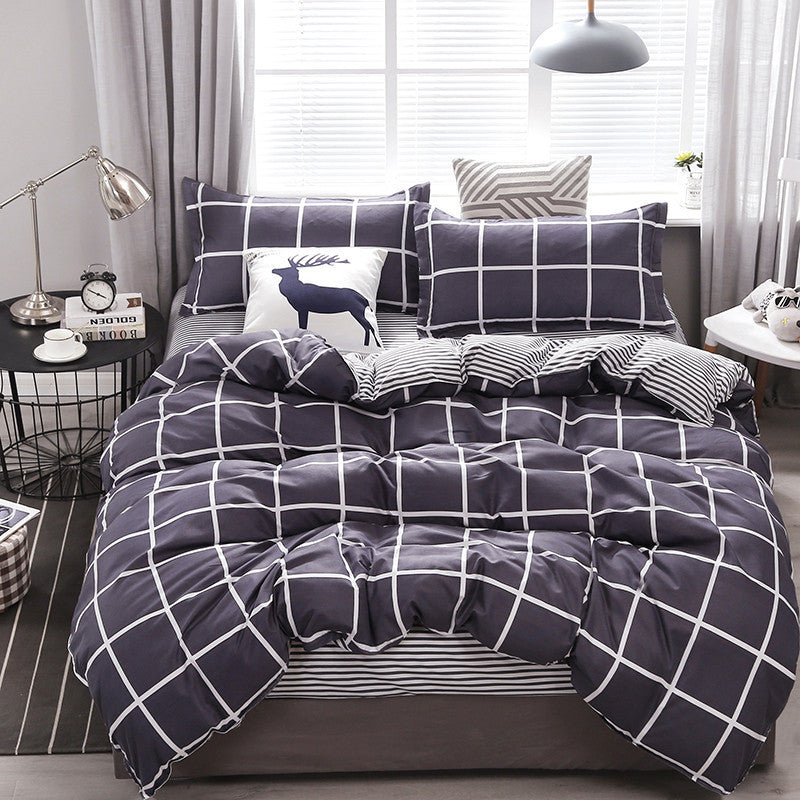 Literie en polyester à imprimé simple et tendance pour la maison