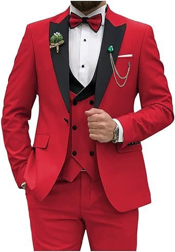 Men's three-piece suit, slim fit, formal suit for men