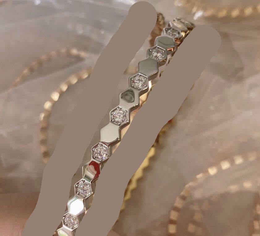 Bracelet nid d'abeille en argent sterling - Style & confort