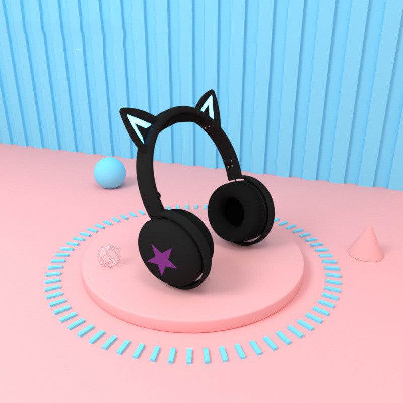 Casque Bluetooth Rétro Star Cat - Style & confort