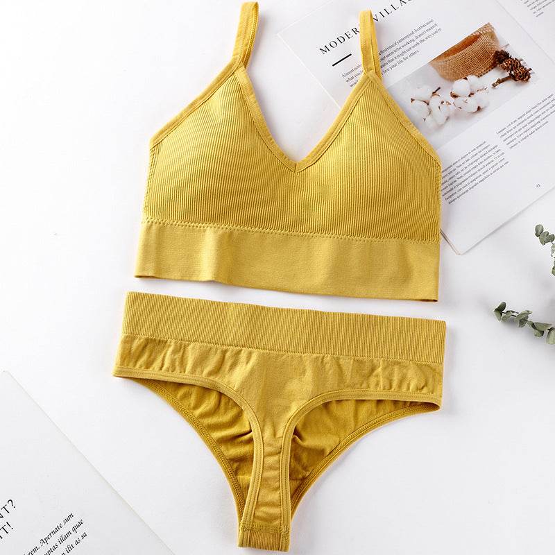 Ensemble culotte et soutien-gorge sans anneau en acier - Style & confort