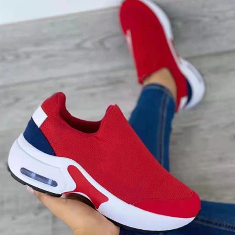 Women's Round Toe Stretch Knit Sneakers
