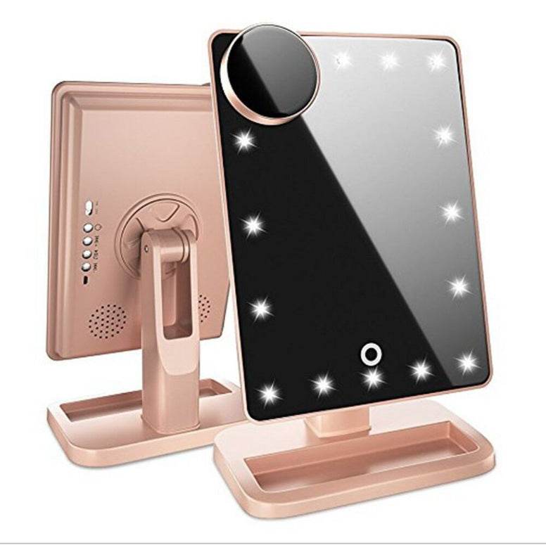 Miroir de maquillage à écran LED - Style & confort