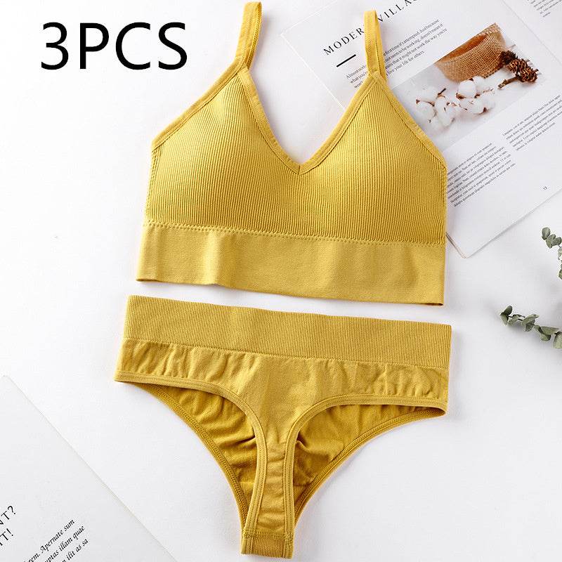 Ensemble culotte et soutien-gorge sans anneau en acier - Style & confort