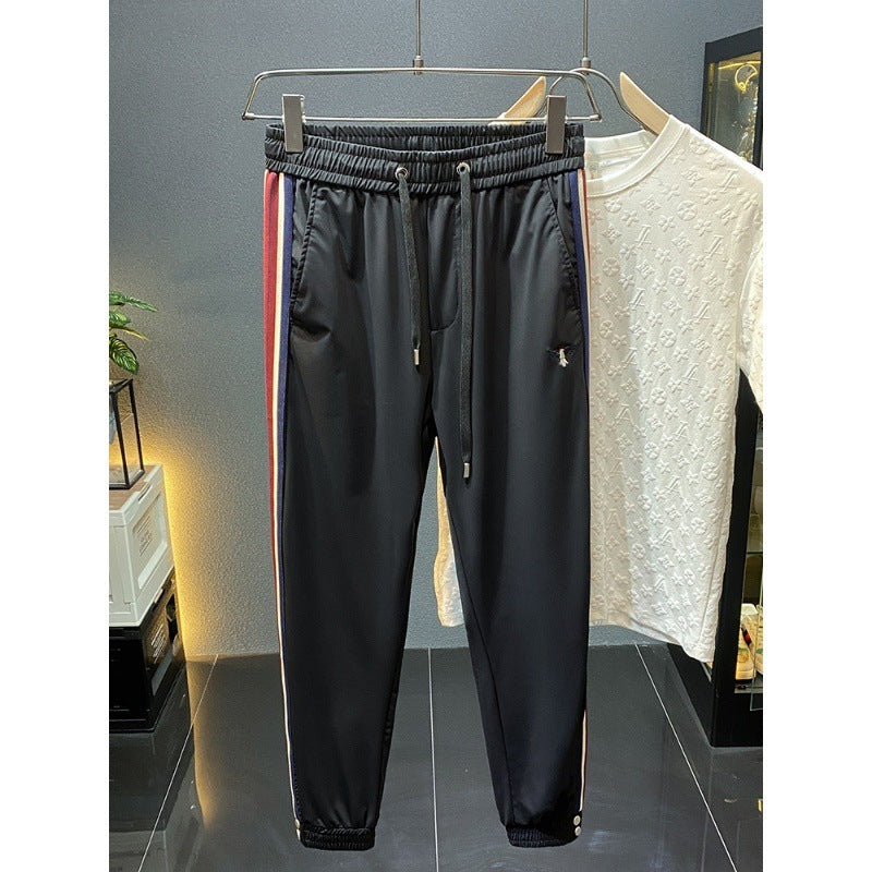 Herren Sommer Ice Silk Leggings Ultradünn Schnelltrocknend