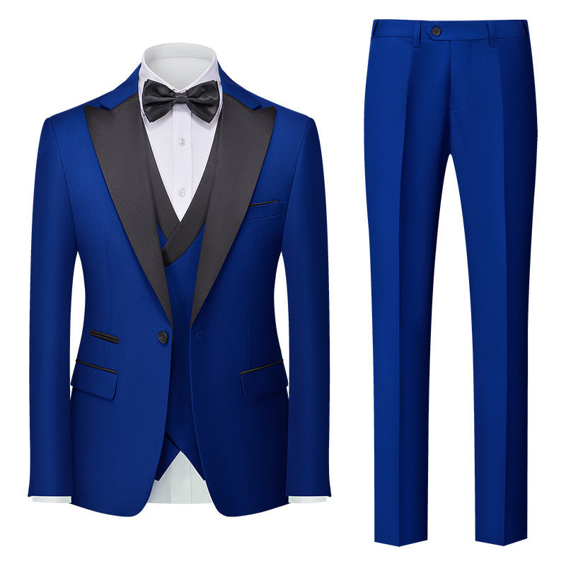 Nouveau costume trois pièces pour homme, style coréen, coupe ajustée
