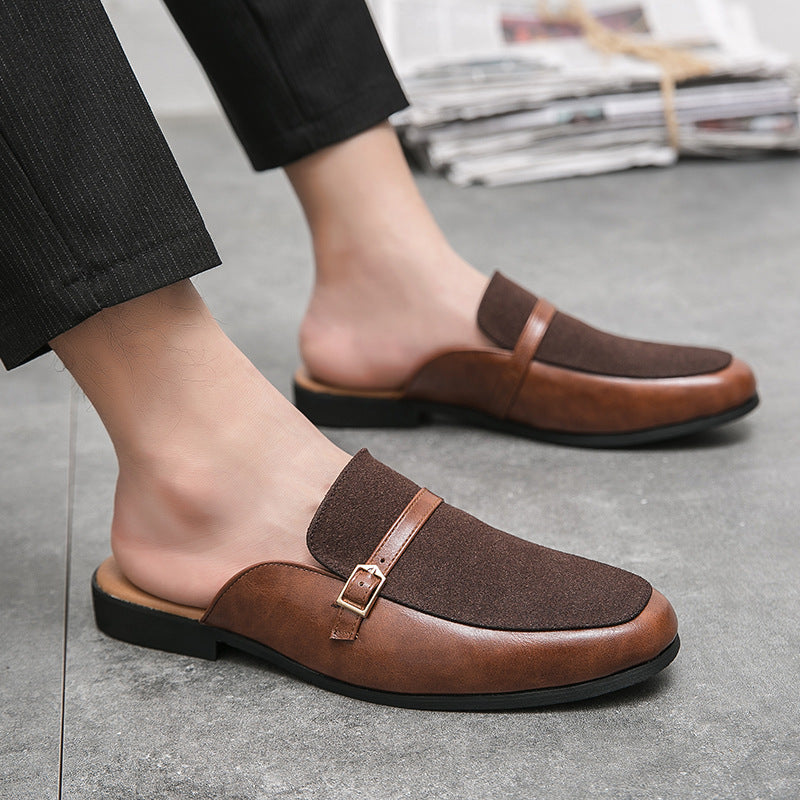 Chaussons britanniques pour hommes,en cuir pour hommes